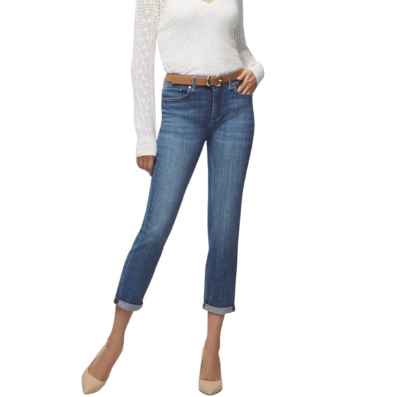 WHBM Mid-Rise Everyday Soft Denim Girlfriend Jeans - Picture 1 of 7